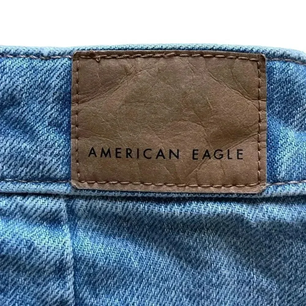 NWOT American Eagle Rainbow Button Down Blue A-Line Women’s Skirt SZ 6 #1314